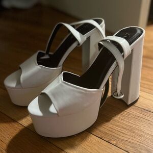 Liliana - Elegant White Platform Heels